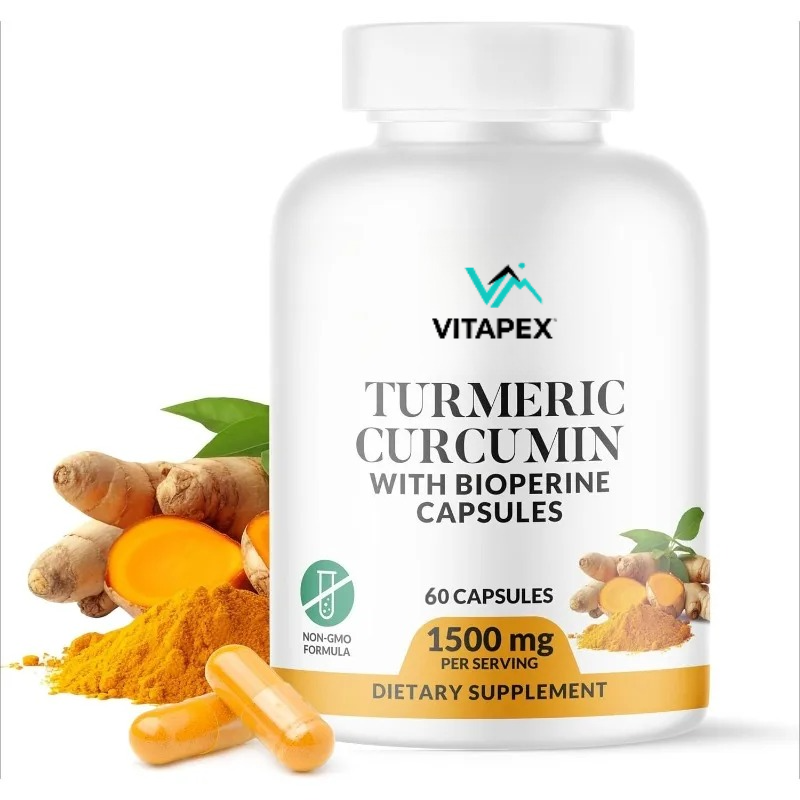 Turmeric Curcumin Capsule - Curcuma Curcumine et BioPerine 1500mg -