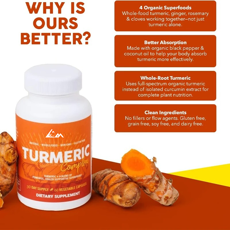 Poivre noir biologique, curcum - Turmeric Curcumin Capsule avis et prix